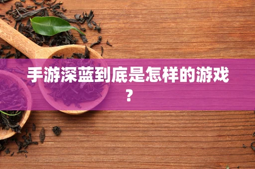 手游深蓝到底是怎样的游戏？
