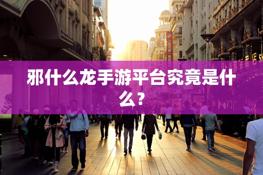 邪什么龙手游平台究竟是什么？