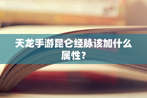 天龙手游昆仑经脉该加什么属性？