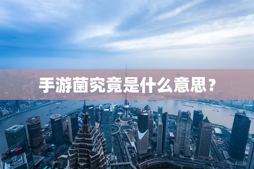 手游菌究竟是什么意思？