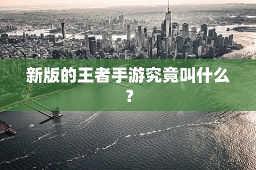 新版的王者手游究竟叫什么？