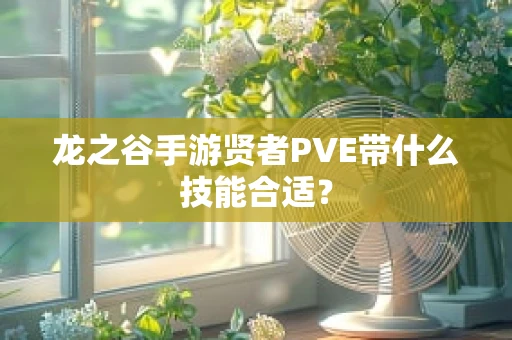 龙之谷手游贤者PVE带什么技能合适？