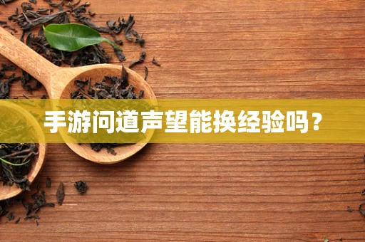 手游问道声望能换经验吗？