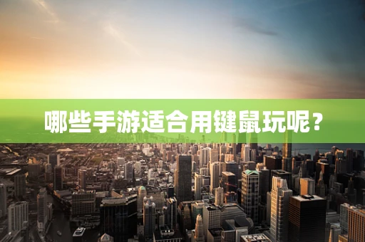 哪些手游适合用键鼠玩呢？
