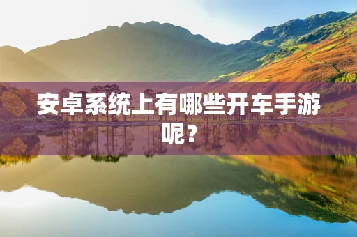 安卓系统上有哪些开车手游呢？