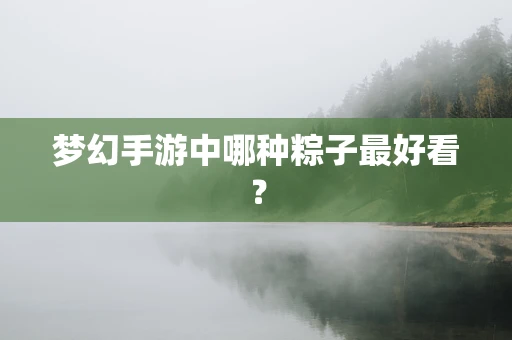 梦幻手游中哪种粽子最好看？