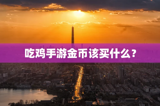 吃鸡手游金币该买什么？